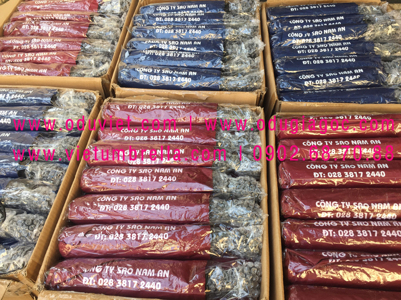 xưởng sản xuất ô dù cầm tay in logo quảng cáo